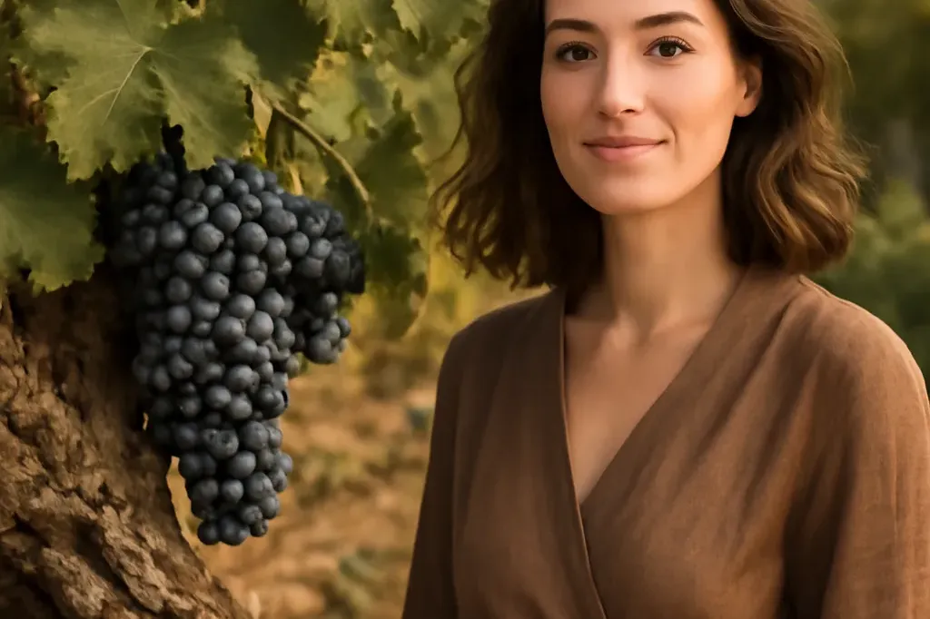 Grappes de raisin noir sur un vieux pied de vigne dans un vignoble cévenol en terrasses